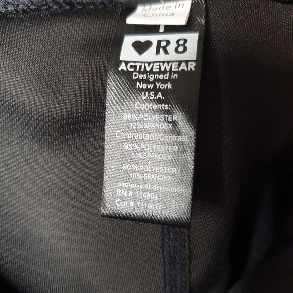 R8 ActiveWear Black Active Leggings Size XL - Picture 6 of 7